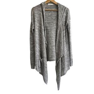 Abercrombie & Fitch Women's Oversized Duster Cardigan Sweater Gray Pockets XS/S